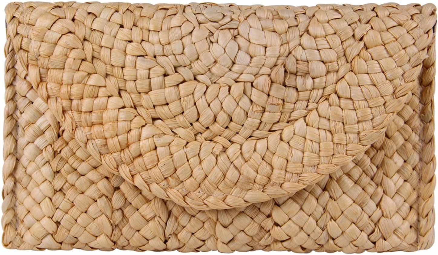 Straw Clutch Purses for Women Summer Beach Bags Envelope Woven Clutch Handbags