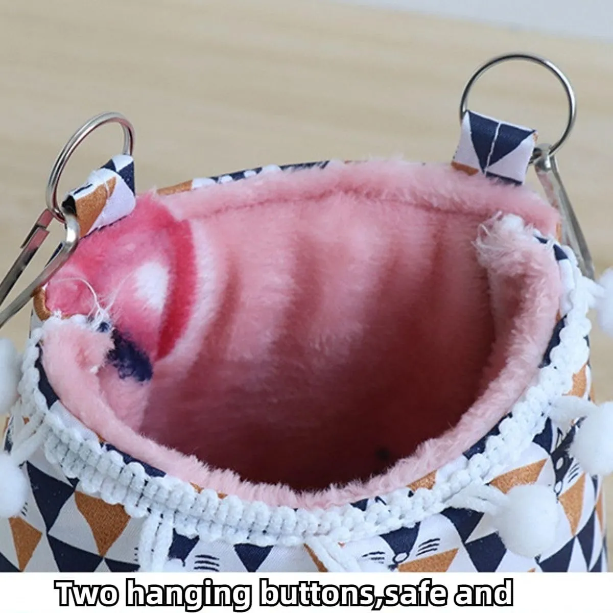 Sugar Glider Pouch for Cage, Sleeping Pouch Bag Warm Nest Bed for Sugar Glider Cage Accessories and Toys, Small Animals Cage Sleep Bag, Sack Swing Hanging Bed (Blue)
