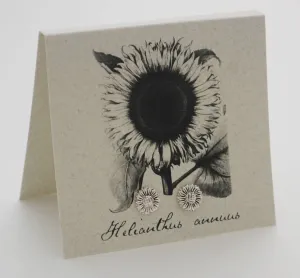 Sunflower Stud Earrings sterling silver