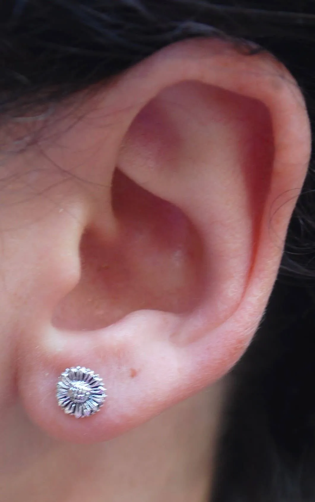 Sunflower Stud Earrings sterling silver