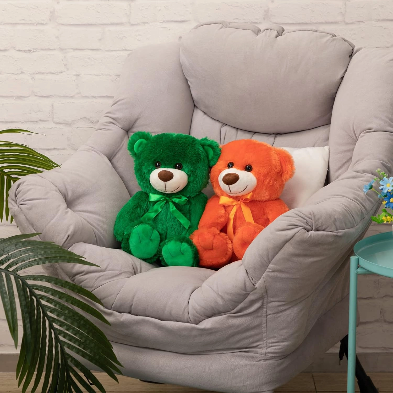 Super Color Teddy Bear Stuffed Animals Plush Toy for Children Girlfriend Family Congratulations Baby Shower Birthday Orange 14 inch