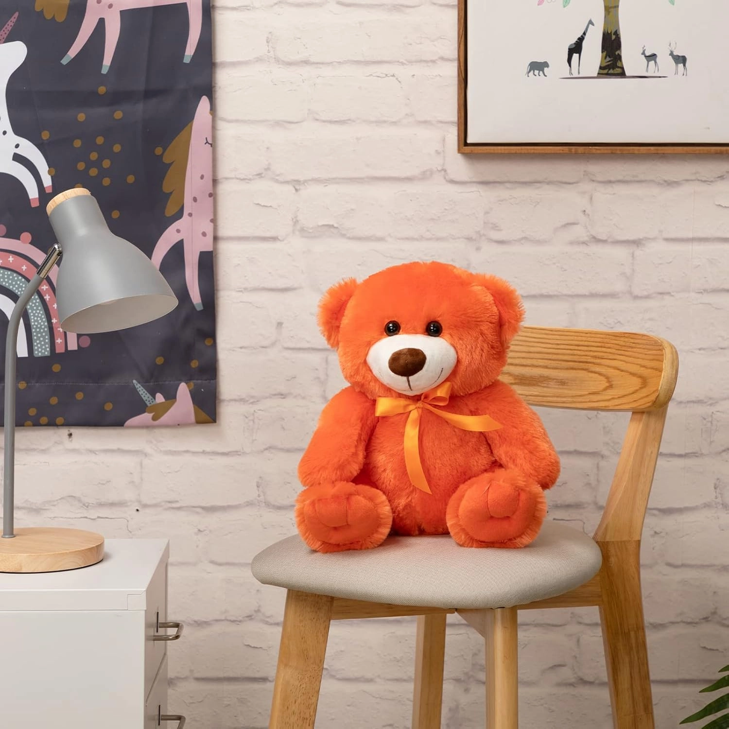 Super Color Teddy Bear Stuffed Animals Plush Toy for Children Girlfriend Family Congratulations Baby Shower Birthday Orange 14 inch
