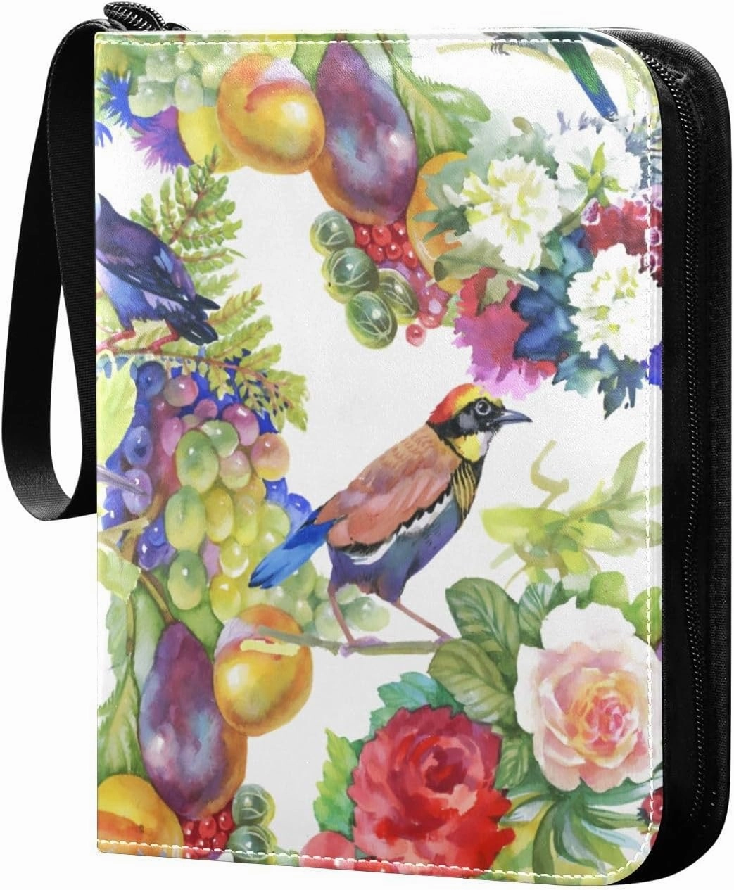 susiyo Colorful Birds and Flowers Card Binder 400 Pockets Cute Trading Football Collectible Card Albums