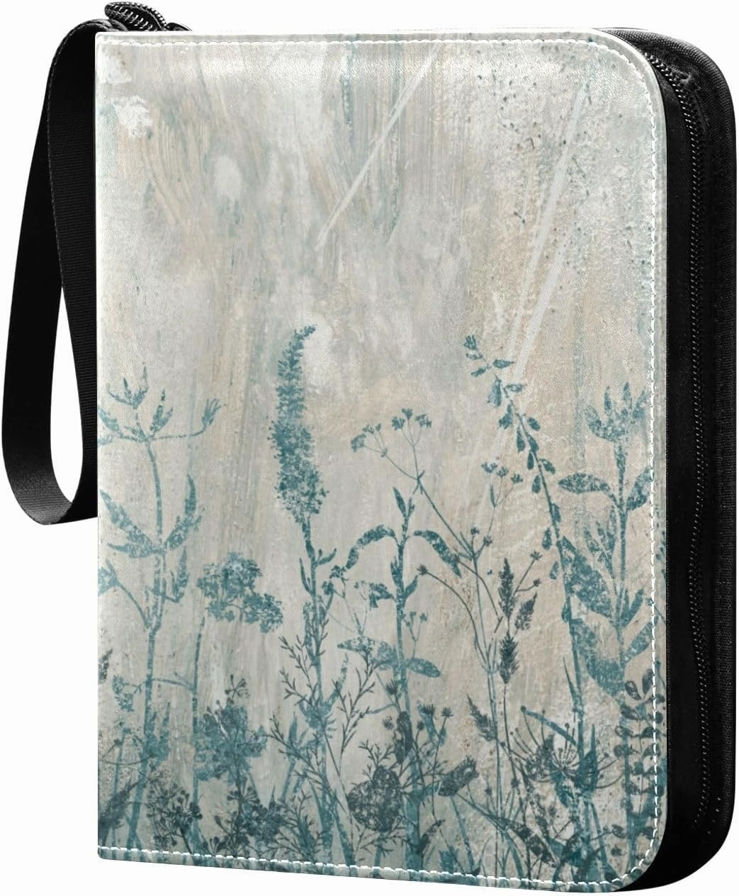 susiyo Grunge Painting Flowers Field Card Binder 400 Pockets Cute Trading Football Collectible Card Albums