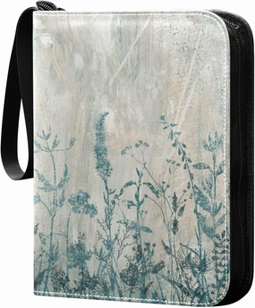 susiyo Grunge Painting Flowers Field Card Binder 400 Pockets Cute Trading Football Collectible Card Albums