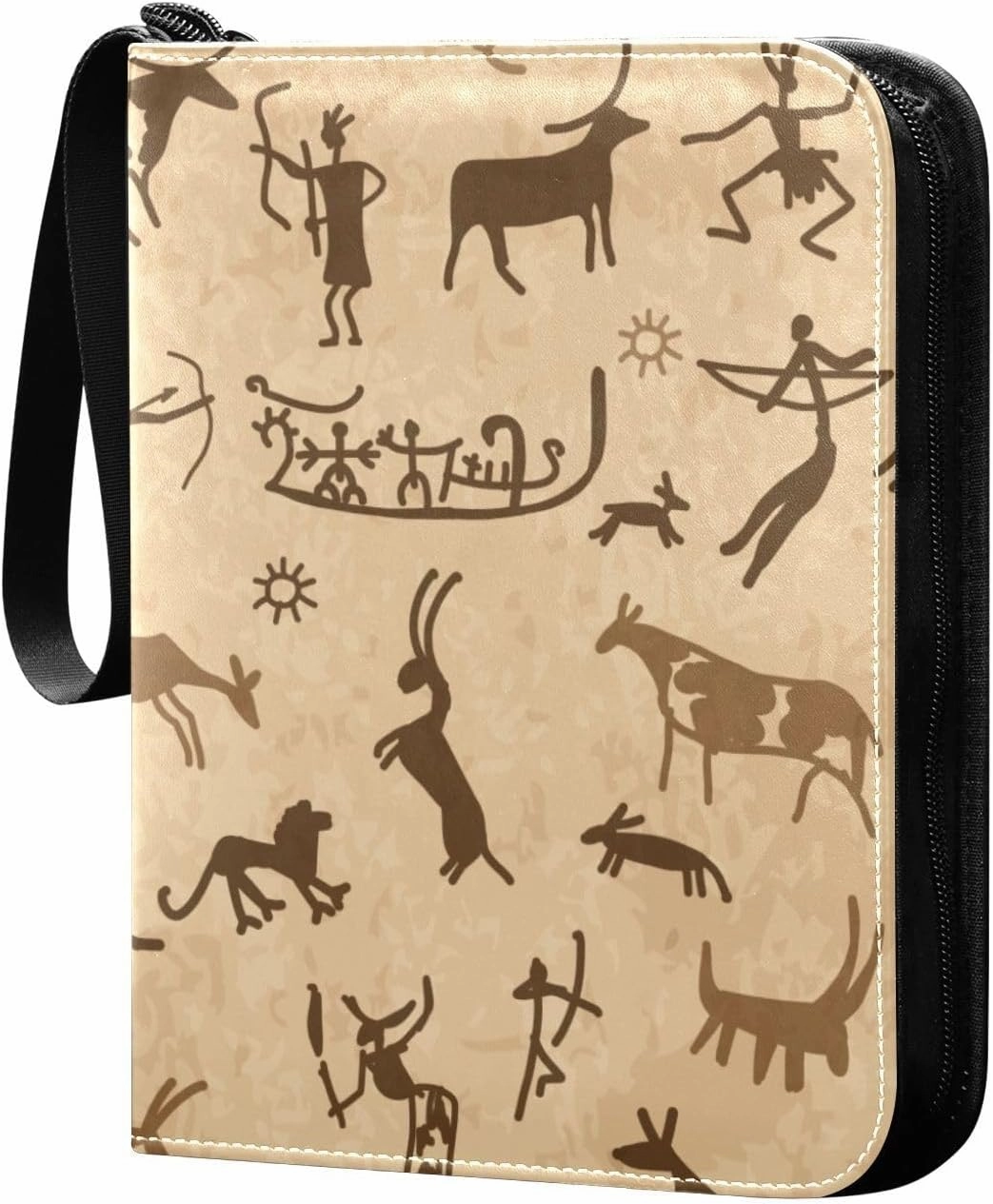 susiyo Rock Paintings Ethnic People Card Binder 400 Pockets Cute Trading Football Collectible Card Albums