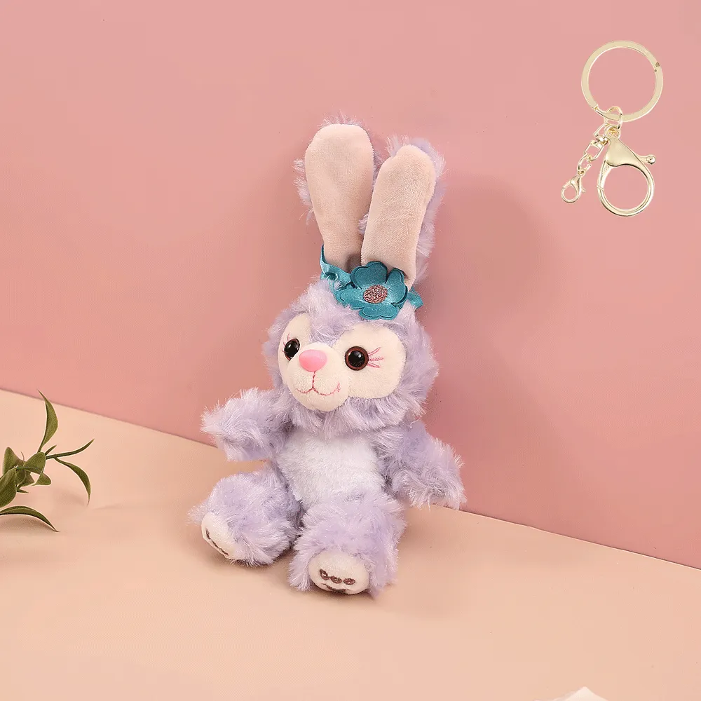 Sweet look bunny plush keychains