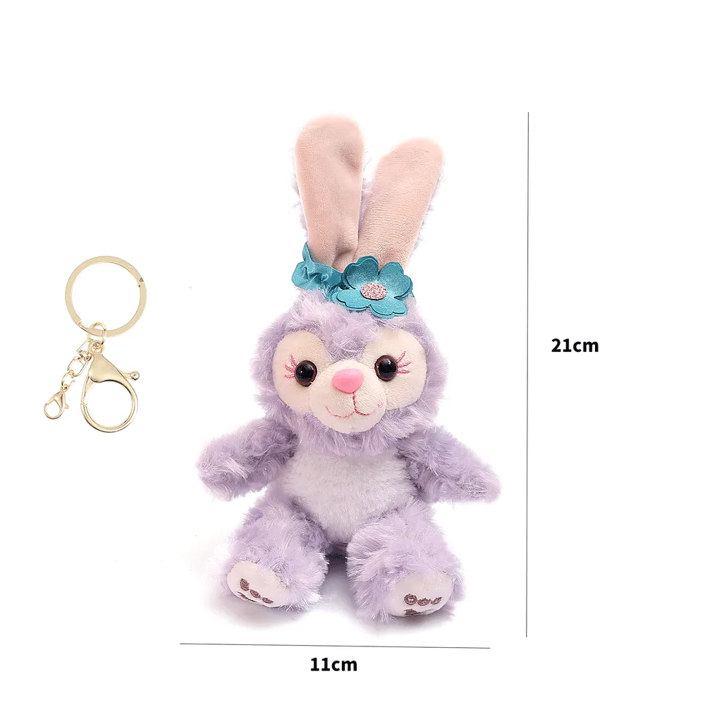 Sweet look bunny plush keychains
