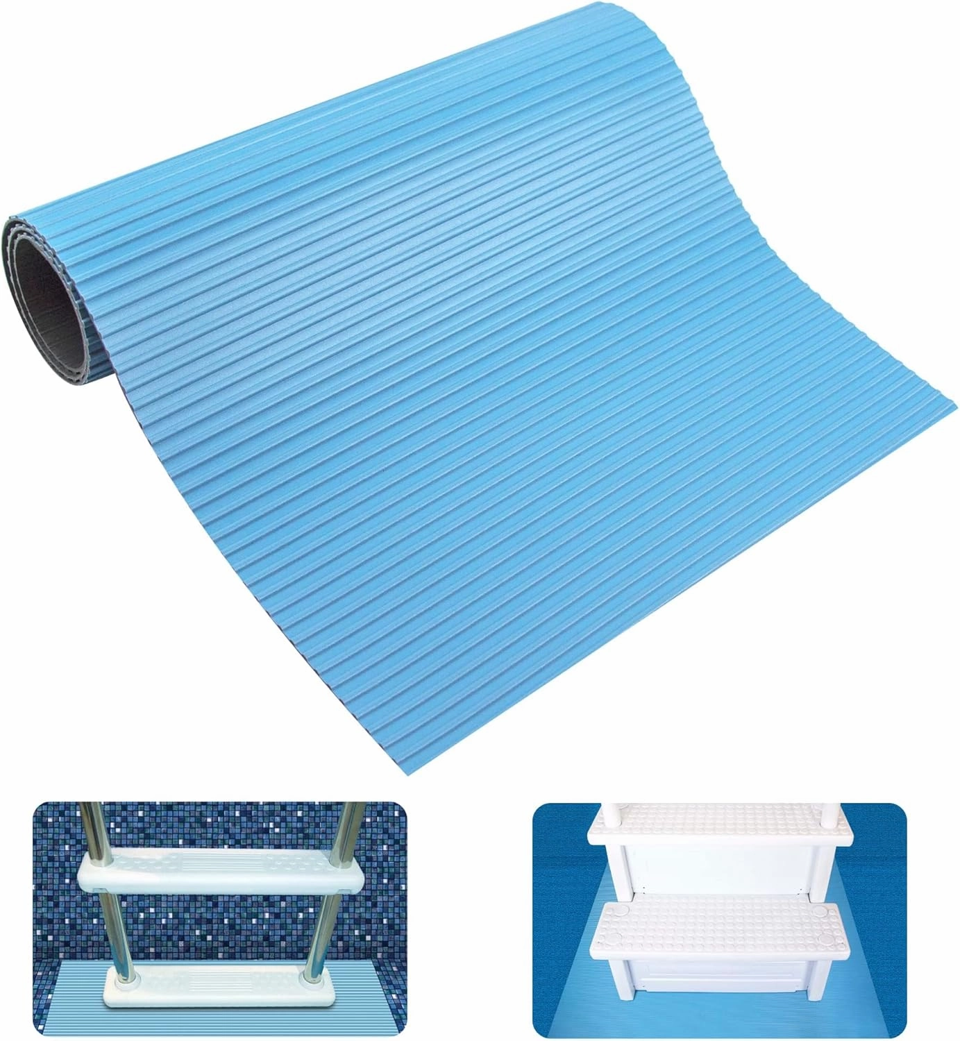 SWIMLINE HYDROTOOLS Protective Mat for Above Ground Pool Ladders/Stairs/Steps, 36" x 36"