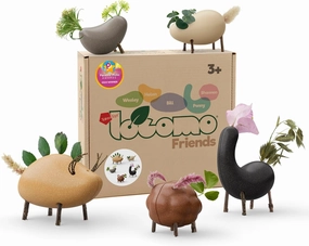 Taksa Toys Locomo Friends II Waldorf Educational Outdoor Play Figures, Montessori Wooden Animal Toys for Kids 3 4 5 6 7 , Open-Ended Learning & Creativity, Nature Eco Toys, Gifts (Set of 5)