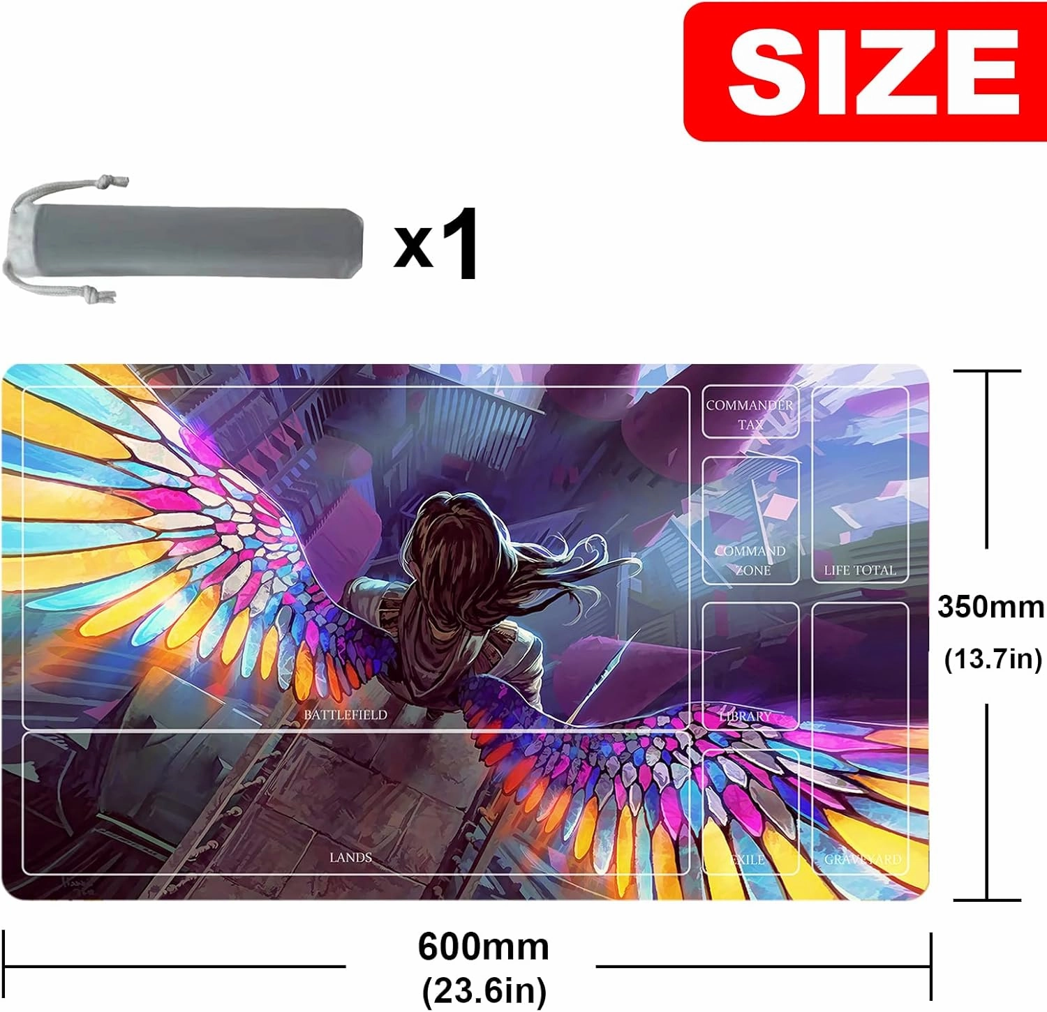 TCG playmat Table Mats Size 70X40 cm Mousepad Compatible for MTG RPG CCG Trading Card Game Play mats Original Play Mat Art Designs & Accessories (13)