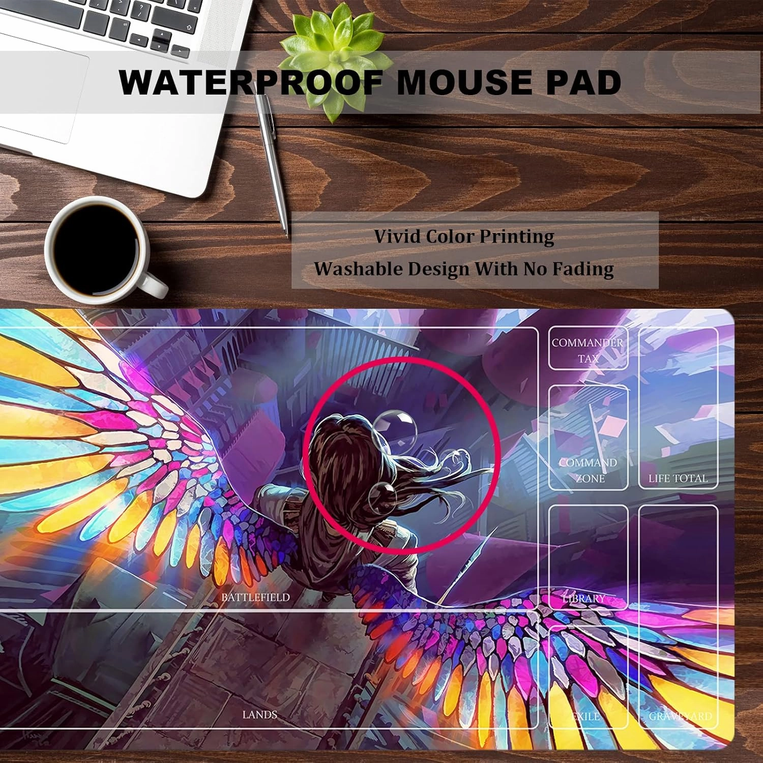 TCG playmat Table Mats Size 70X40 cm Mousepad Compatible for MTG RPG CCG Trading Card Game Play mats Original Play Mat Art Designs & Accessories (13)