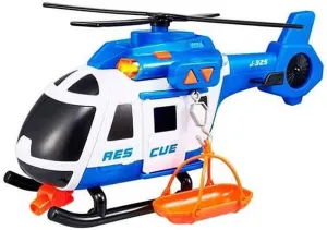 Teamsterz Mighty Machines Large Rescue Helicopter Transporter | Light & Sound | Kids' Play Figures & Vehicles Toy Car Set for Ages 3 