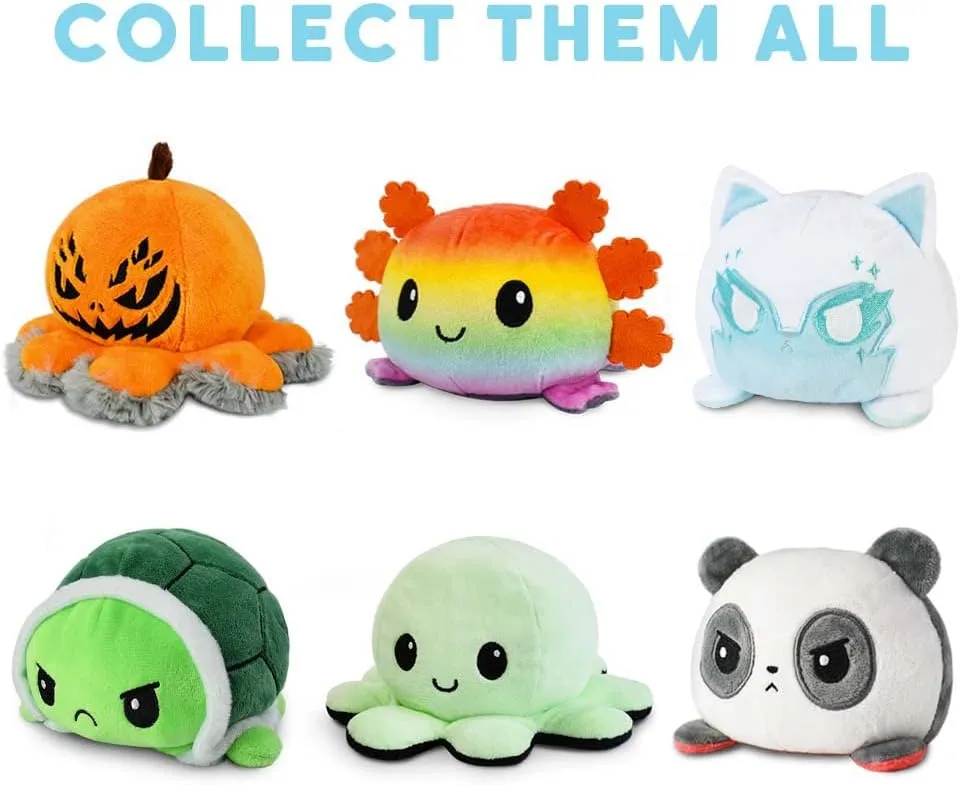 TeeTurtle - The Original Reversible Bunny Plushie - Purple - Cute Sensory Fidget Stuffed Animals That Show Your Mood
