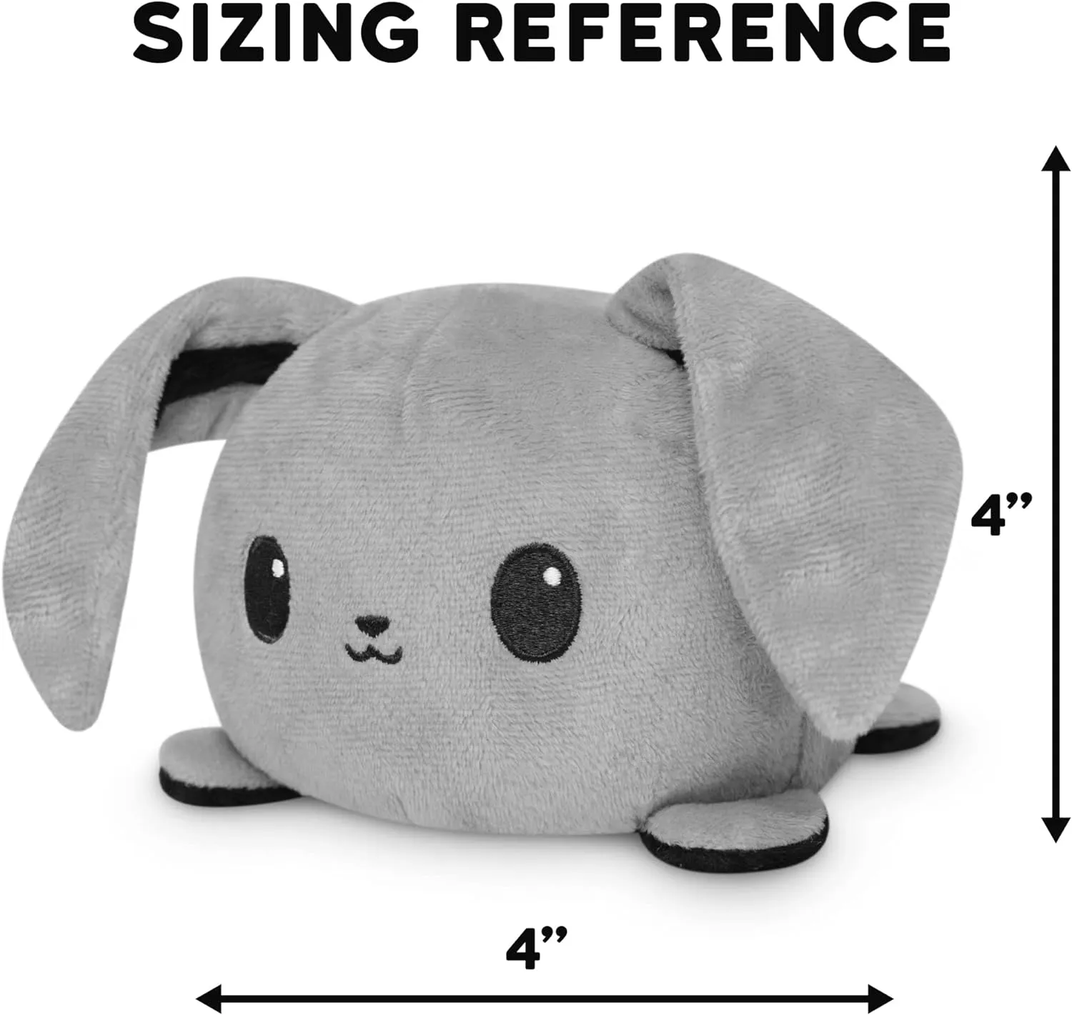 TeeTurtle - The Original Reversible Bunny Plushie - Purple - Cute Sensory Fidget Stuffed Animals That Show Your Mood