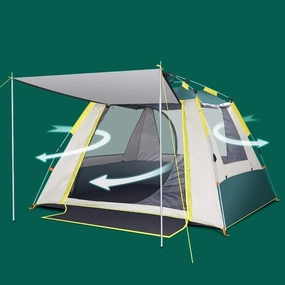 Tent Adult Tarpaulin Camping Tents,Multiplayer Thickening Rainproof Sunscreen Ventilation Automatic Field Camping Equipment Tent Hopeful