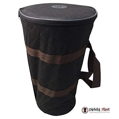 The 17'' Totally Engraved Black Wave Zaza Percussion Egypt Style Darbuka Doumbek - Blemish