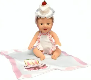 The Ashton-Drake Galleries Life's A Piece of Cake Cute Little Baby Doll Lifelike Resin Craftsmanship Hats Off to You Collection Issue #21 by Sherry Rawn 5.5-inches