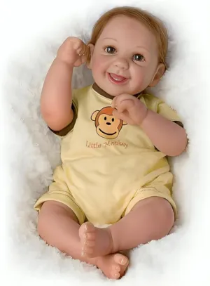 The Ashton-Drake Galleries Little Monkey Baby Collectible Doll Poseable RealTouch® Vinyl Doll with Lifelike Features You're My Cutie Patootie Issue #4 by Cheryl Hill 18-Inches