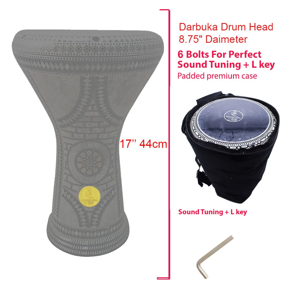 The Stone Arches Gawharet El Fan 17" Mother of Pearl Darbuka