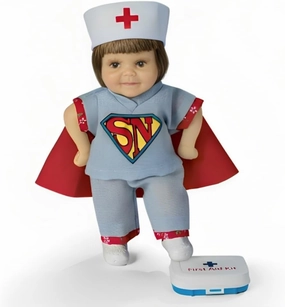 The Ashton-Drake Galleries Im A Nurse Whats Your Sup The Nurse s RX Love & Laughter Issue #8 Hand Painted with Lifelike Details Collectible Doll by Cheryl Hill-5.5 inches