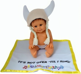 The Ashton-Drake Galleries It's Not Over Until I Sing Cute Little Baby Doll Lifelike Resin Craftsmanship Hats Off to You Collection Issue #23 by Sherry Rawn 5.5-inches