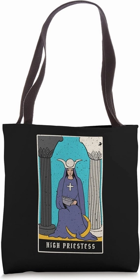 The High Priestess Tarot Card Reading Witch Aesthetic Tote Bag
