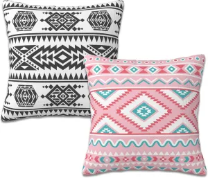 Throw Pillow Covers Aztec Pillow Covers 18x18 Inch Set of 2 American Aztec Throw Pillows Decorative Pillow Cases Cushion Covers for Bedroom Livingroom Sofa Farm House
