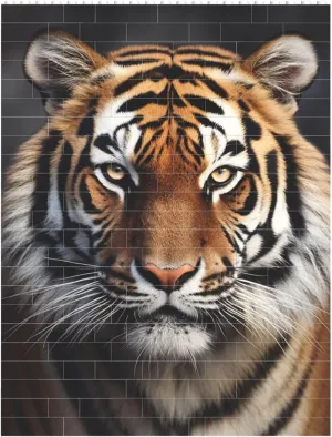Tiger Building Block Puzzle Personalized Building Bricks for Adults Square Shaped Block Puzzle Building Brick Block Puzzles Valentine's Day Gifts for Home Decor Brick Puzzle