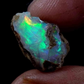 Tindi 09.30Cts. Jumbo Boulder Ethiopian Opal Natural Welo Fire Rough Specimen Gemstone Supply, Jewelry Making Gemstones, Loose Crystals, October Birthstone, Fire Play Opal, Handpicked Assorted