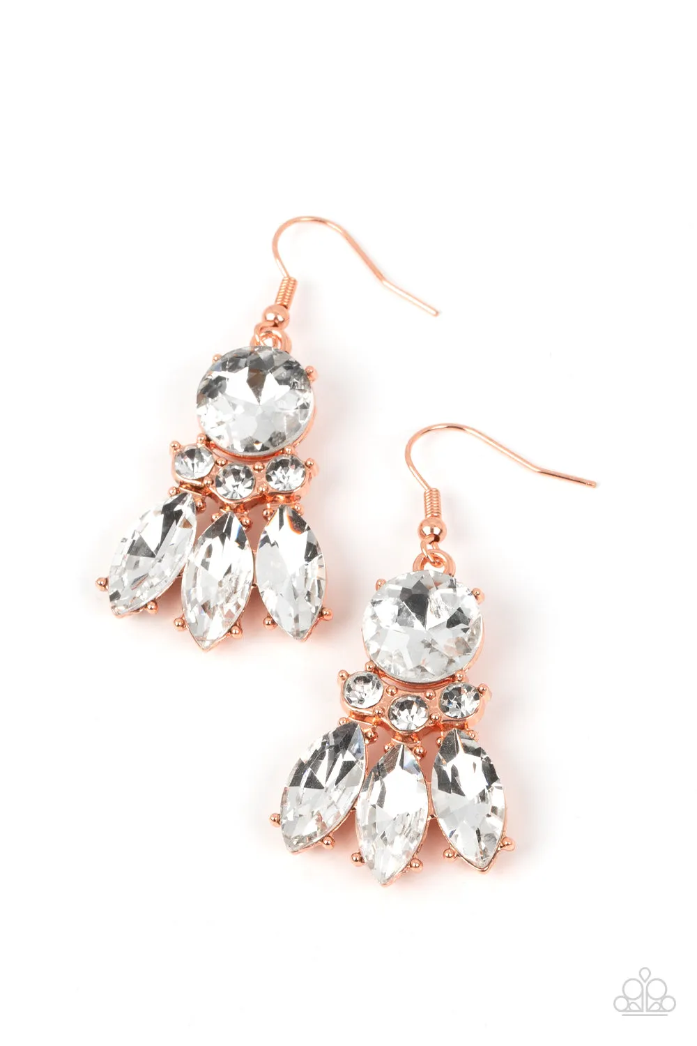To have and to SPARKLE - Copper Earrings - Paparazzi Accessories