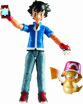 TOMY USA Pokemon 20th Anniversary Pikachu & Ash Figure Limited Edition