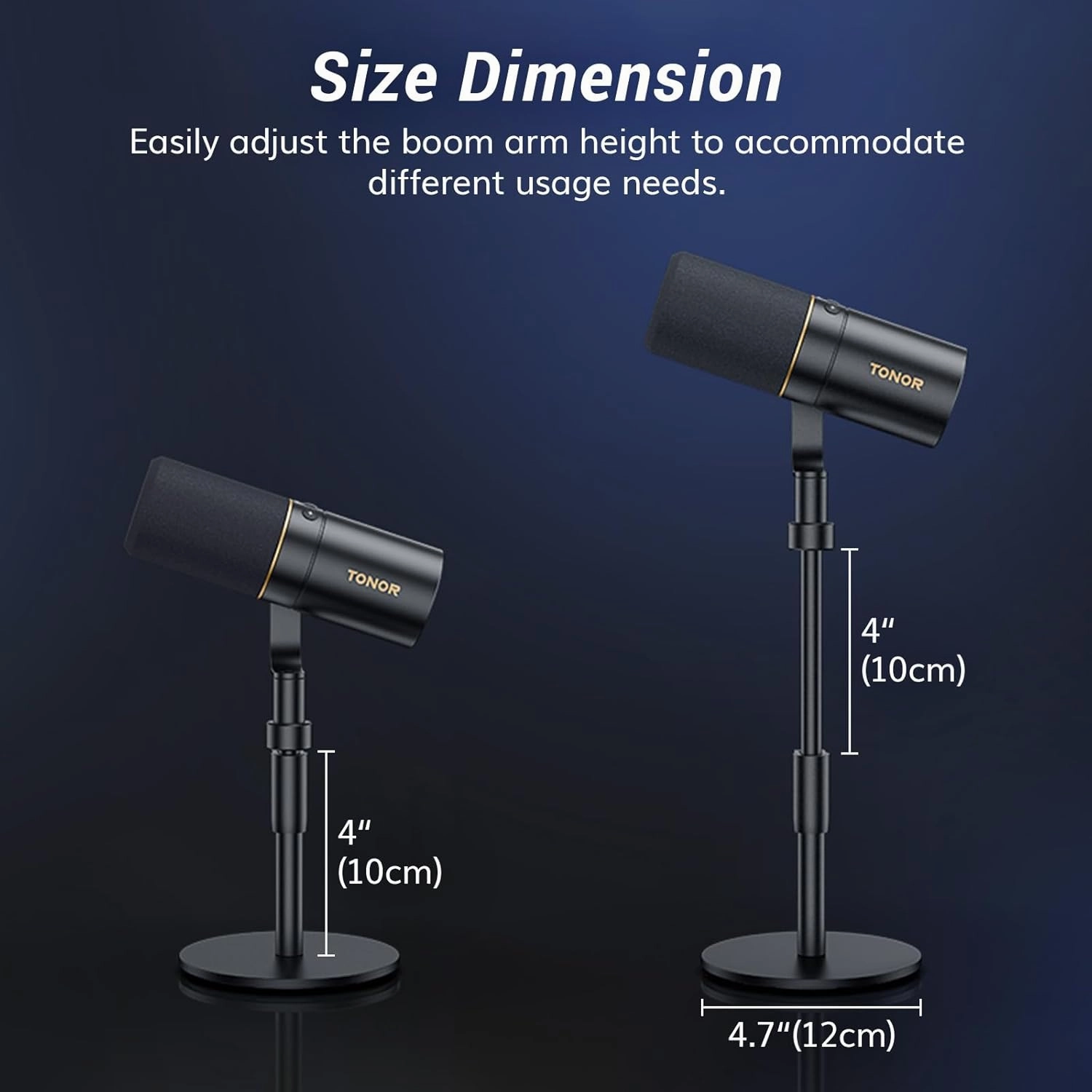 TONOR Dynamic Microphone, XLR/USB Microphone for Podcast, Recording, Streaming, Gaming, XLR Cardioid Studio Mic with Quick Mute, 3.5mm Headphone Jack, Volume Control, Mic with Desktop Stand, TD520