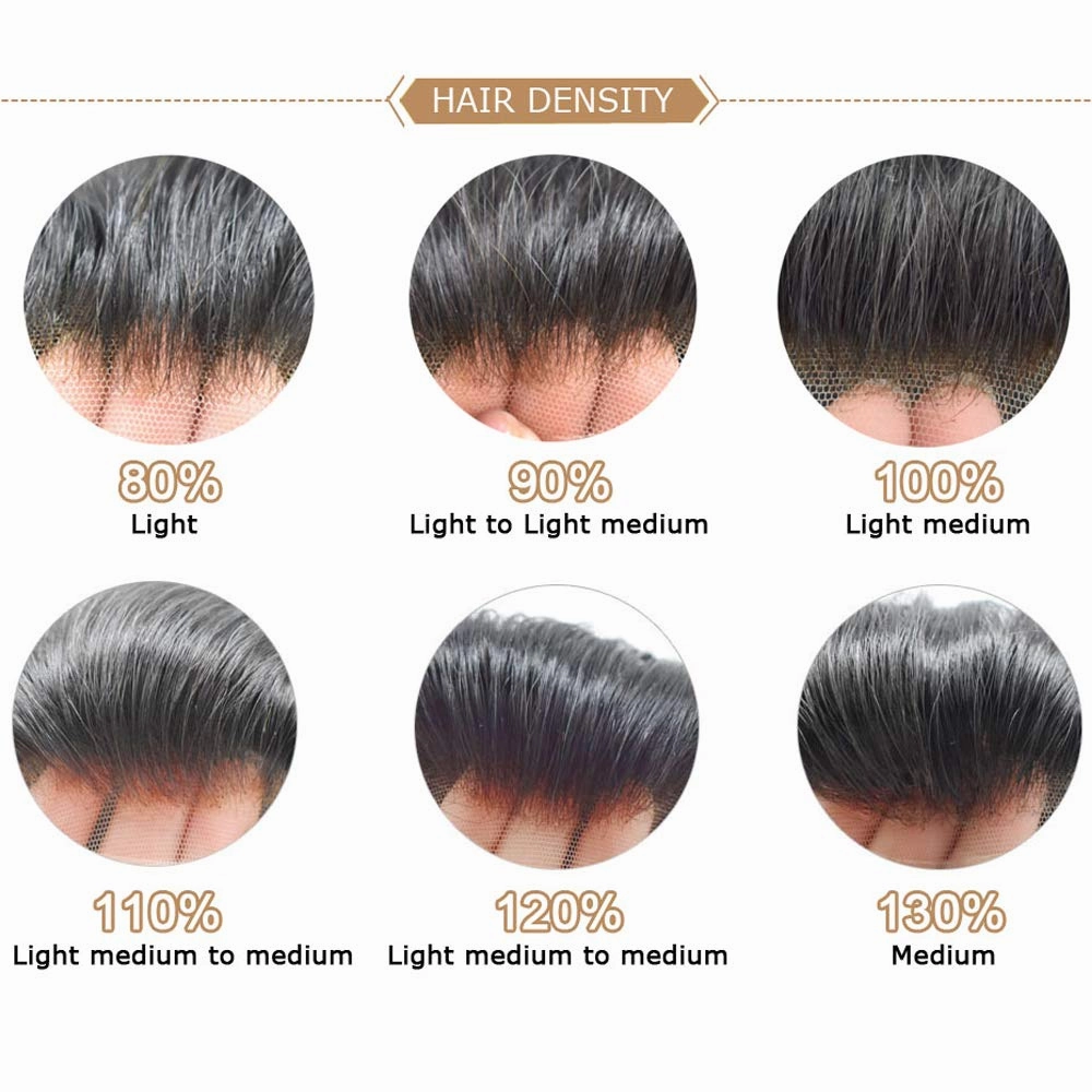 Toupee For Men Full French Lace Men Toupee Hairpieces 100% European Human Hair Replacement System Men Hair Pieces Protesis Capilar Hombre 8X10#1B20#1B Off Black 20% Grey 80% Density