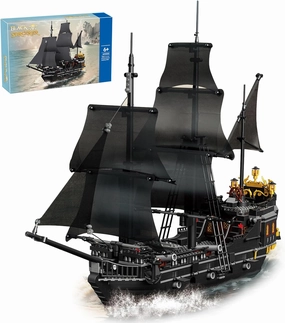 Toy Building Set, Pirate Ship Small Brick Model Kit, 15.98in Height Creative Construction Mini Building Block, 3D Puzzle Hobbies Christmas Birthday Gift for Adult Kids Boys Girls 8  1366 PCS