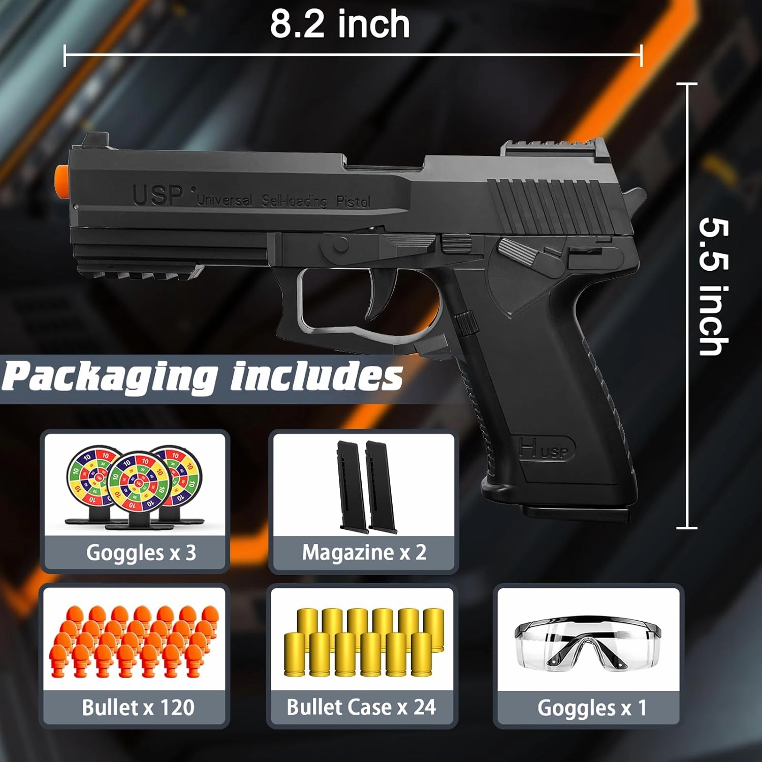 Toy Gun with Automatic Reloading Rebound Shell Ejecting and Soft Foam Blaster, Ideal for Shooting Games, Education Model Toys, Gift for Kids Boys Girls