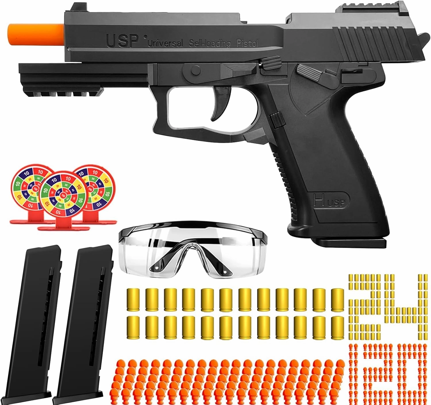 Toy Gun with Automatic Reloading Rebound Shell Ejecting and Soft Foam Blaster, Ideal for Shooting Games, Education Model Toys, Gift for Kids Boys Girls