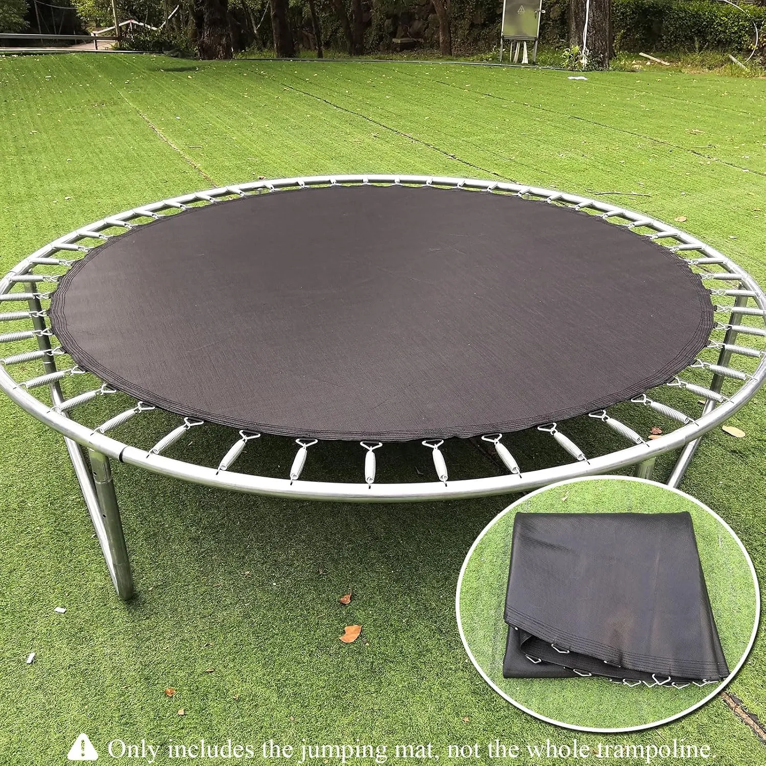 Trampoline Mat, Fits 8FT Frame, with 42/48 V-Rings and Spring Tool, Replacement Jumping Mat, Reinforce, UV-Resistant, Not Include Spring