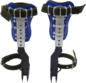 Tree Climbing Spike Set Adjustable Tree Climbing Gear with Extra Multi-Functional Straps Carbon Steel Complete Tree Climbing Tool Set for Outdoor Aerial Work Blue, Load 330lbs