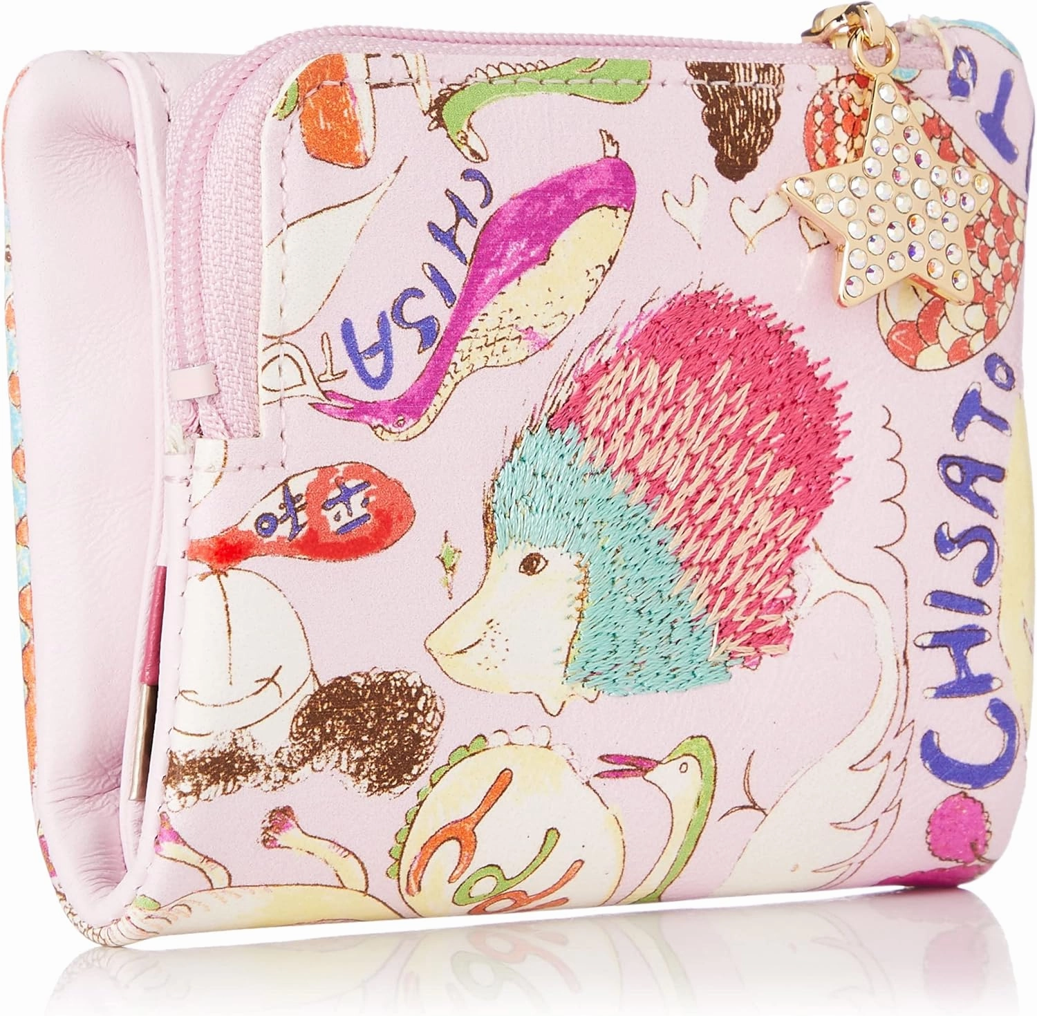 Tsumorichisato Happy Staff Women's Bifold Wallet with Bill Holder, Lavender
