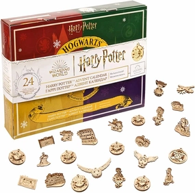 UGEARS Harry Potter Advent Calendar – Christmas Countdown with 24 Wooden Fidget Models to Build – Holiday Calendar with Tree Decorations
