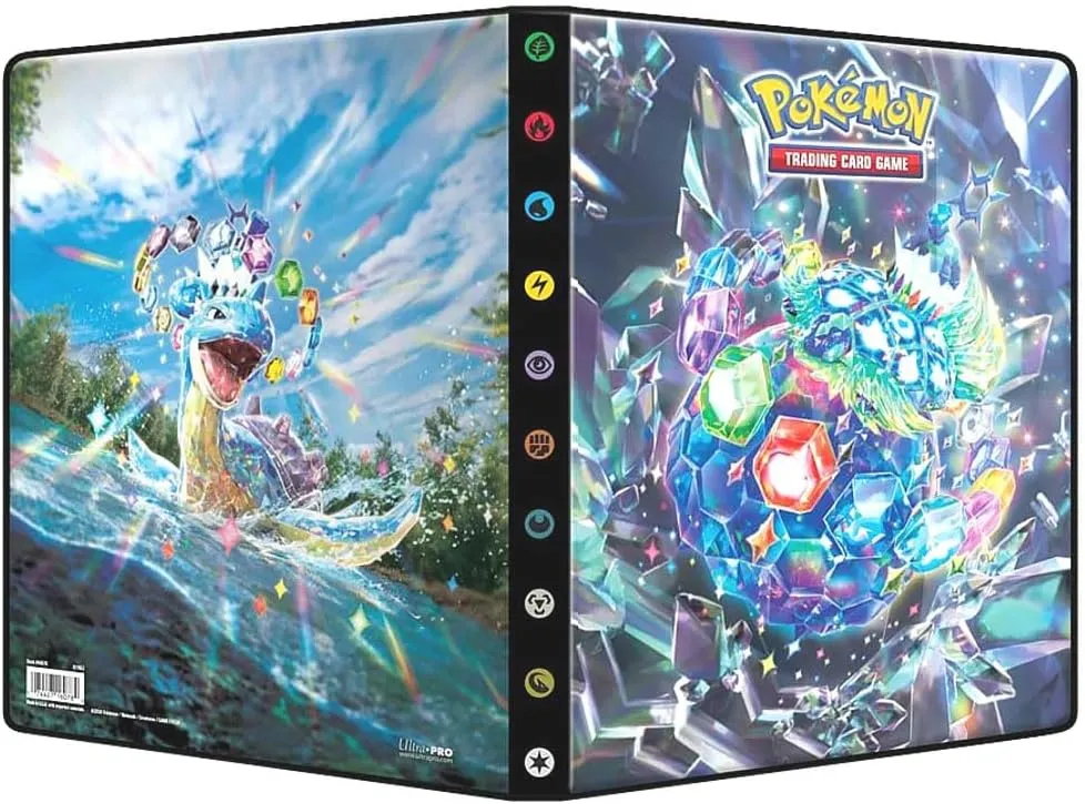 Ultra PRO 9-Pocket Pokémon Card Binder - Stellar Form Terapagos & Lapras Cover, Stores Up to 252 Cards, Archival-Safe Pages, Pokemon Cards Holder for Trading, Baseball, MTG, Booster Box