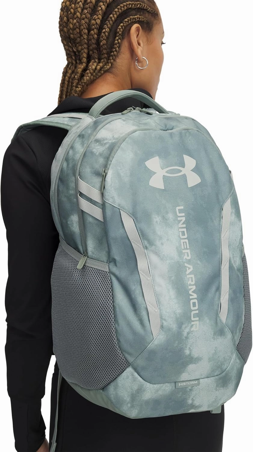 Under Armour Hustle 6.0 Backpack, Silica Green/Hydro Green, One Size