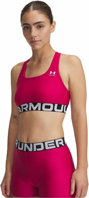Under Armour Women's HeatGear Mid-Impact Branded Sports Bra