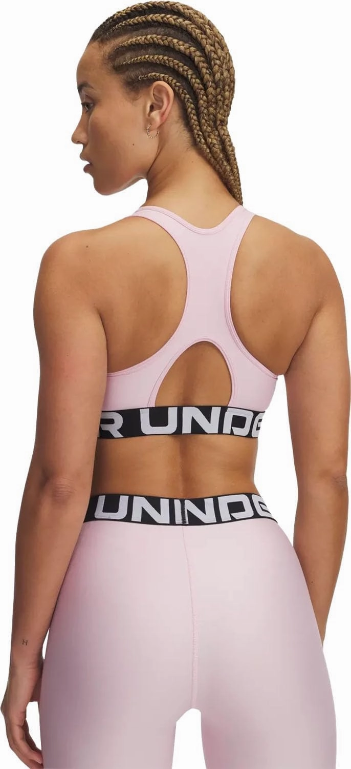 Under Armour Women's HeatGear Mid-Impact Branded Sports Bra