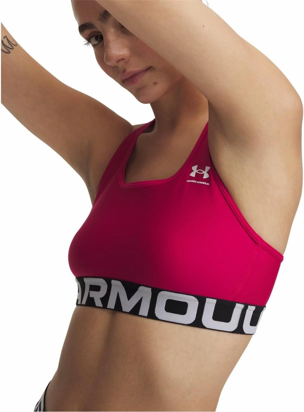 Under Armour Women's HeatGear Mid-Impact Branded Sports Bra