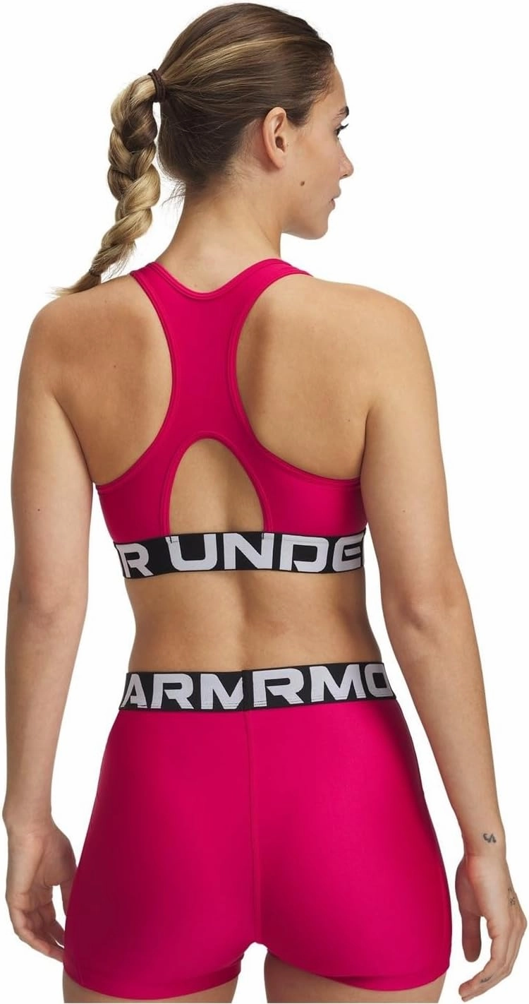 Under Armour Women's HeatGear Mid-Impact Branded Sports Bra