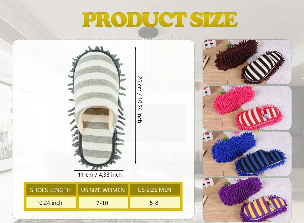Unisex Microfiber Slippers Floor Cleaning Mop Men and Women House Dusting Slippers Floor Cleaning Tool