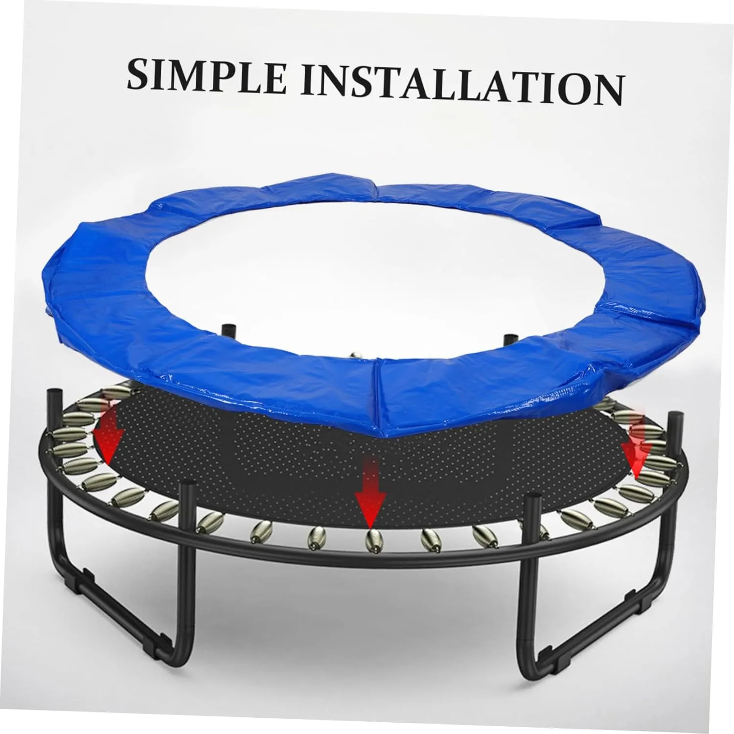 UPKOCH Trampoline Mat Trampoline Spring Pad Trampoline Foam Cover Round Fully Firm Covers Jumping Safety Bed