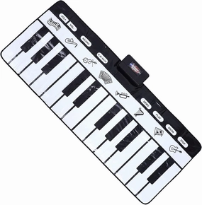 Vaguelly 1pc Boys and Girls Piano Mat Black White Musical Playmat for Safe Material Smooth for Play Learning Easy to Store for Toddlers Visual Auditory Development